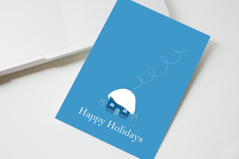 Happy Holidays Cards Printable Card Instant Download Digital Stylish