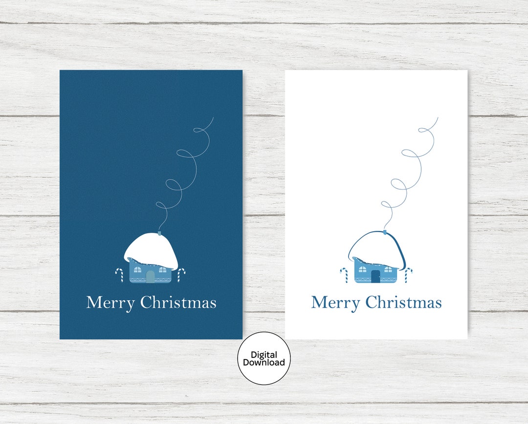 Merry Christmas Cards - Printable Card- Instant Download - Digital ...