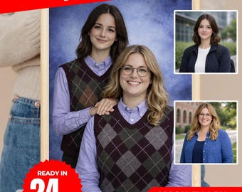 Custom Step Brothers Portrait from Photo, Family Gift Ideas, Personalized Pet Lovers (Digital Download)