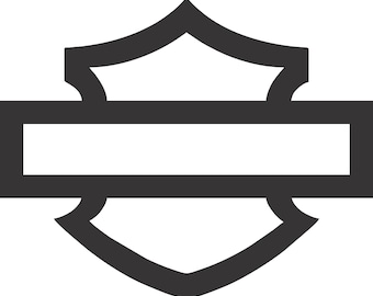Bar Shield Style Vinyl Decal – Motorcycle Sticker, Glossy Harley Pair