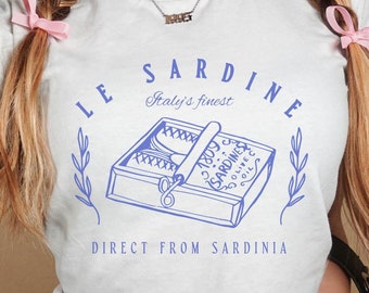 Maglietta per neonati Sardine Pesce in scatola La Dolce Vita Ciao Bella Portofino Maglietta italiana Tomato Girl Maglietta estiva Tomato Girl Maglietta per neonati in stile anni '90
