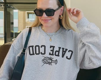 Cape Cod Sweatshirt Lobster Sweatshirt Fisherman Aesthetic Lobster Shirt Old Money Aesthetic Lobster Sweater Eastcoast Coastal Cowgirl