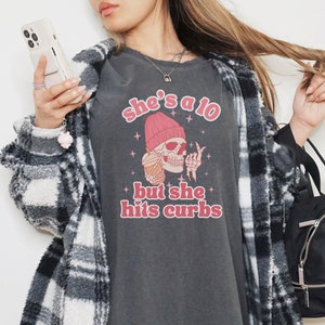 Hot Girls Hit Curbs Shirt Hot Girls Hit Curbs Tee Passenger Princess Gen Z Shirt Teenage Girl Gifts Hot Girls Hit Cubs Delulu Shirt