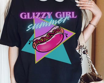 Raunchy Glizzy Hot Dog Shirt Unangemessene Shirts Offensive Shirts Unhinged Shirts, die hart gehen Ich habe diesen Hund in mir Gen Z Meme Streich Geschenk