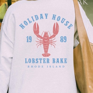 Sudadera Holiday House, sudadera Champagne Problems, sudadera Rhode Island East Coast Folklore, camiseta VSCO, sudadera con cuello redondo Lobster