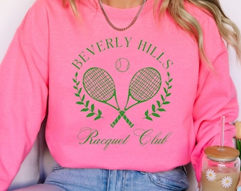 Beverly Hills Tennis Club Sweatshirt Preppy Stuff Old Money Aesthetic 90s Nostalgia Retro Tennis Sweatshirt Beverly Hills Sweatshirt