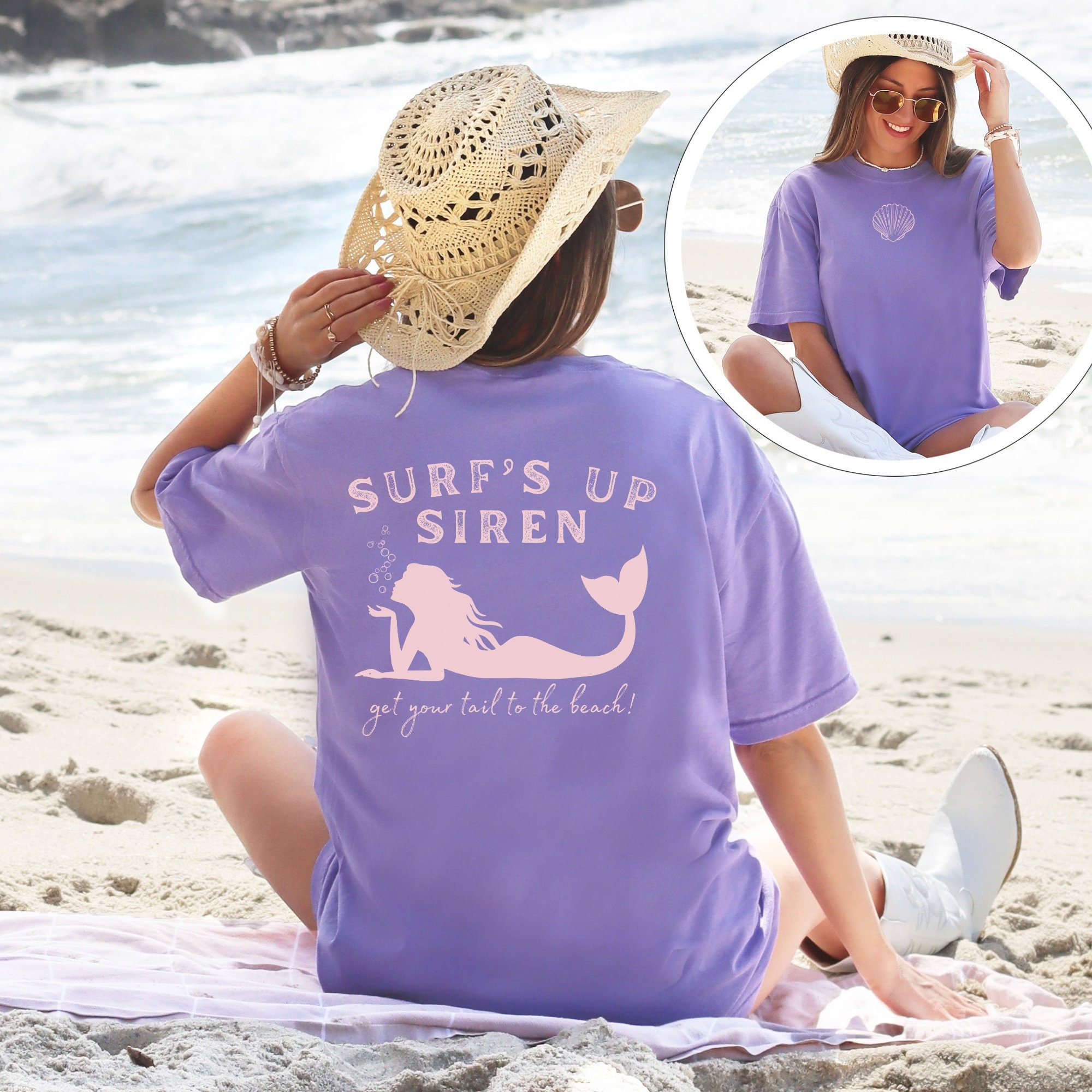Seashell Shirt Shell T Shirt Siren Shirt Mermaid Shirt Coconut