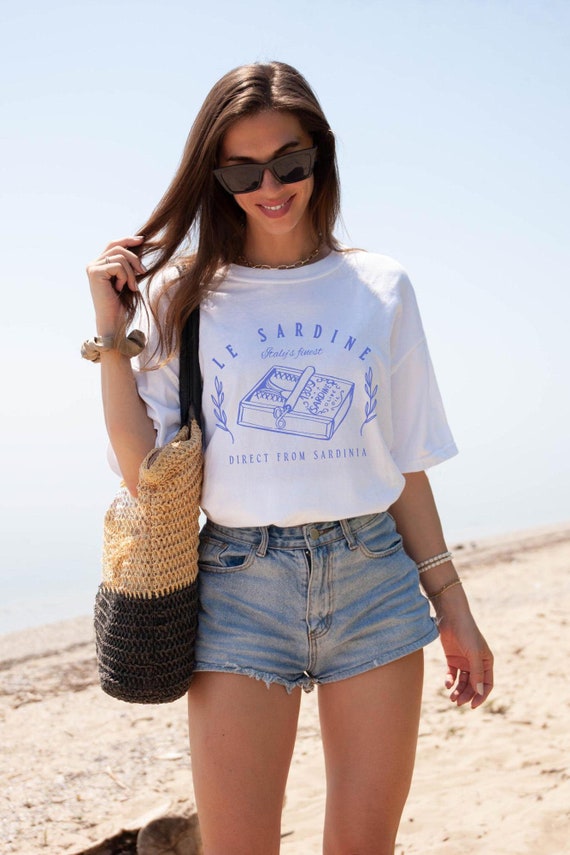 Sardines Comfort Colors Tee Tinned Fish La Dolce Vita Ciao Bella Portofino Tomato Girl Italian Shirt Tomato Girl Summer Italy Shirt