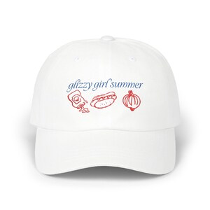 Raunchy Glizzy Hot Dog Hat Cool Stuff American Flag Hat 4th Of July Hat Summer Inappropriate Hat Unhinged I Got That Dog In Me Gen Z Meme White