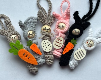 Rabbit as a lucky worm/worry worm/worry worm/talisman - a great gift for friends, family, acquaintances
