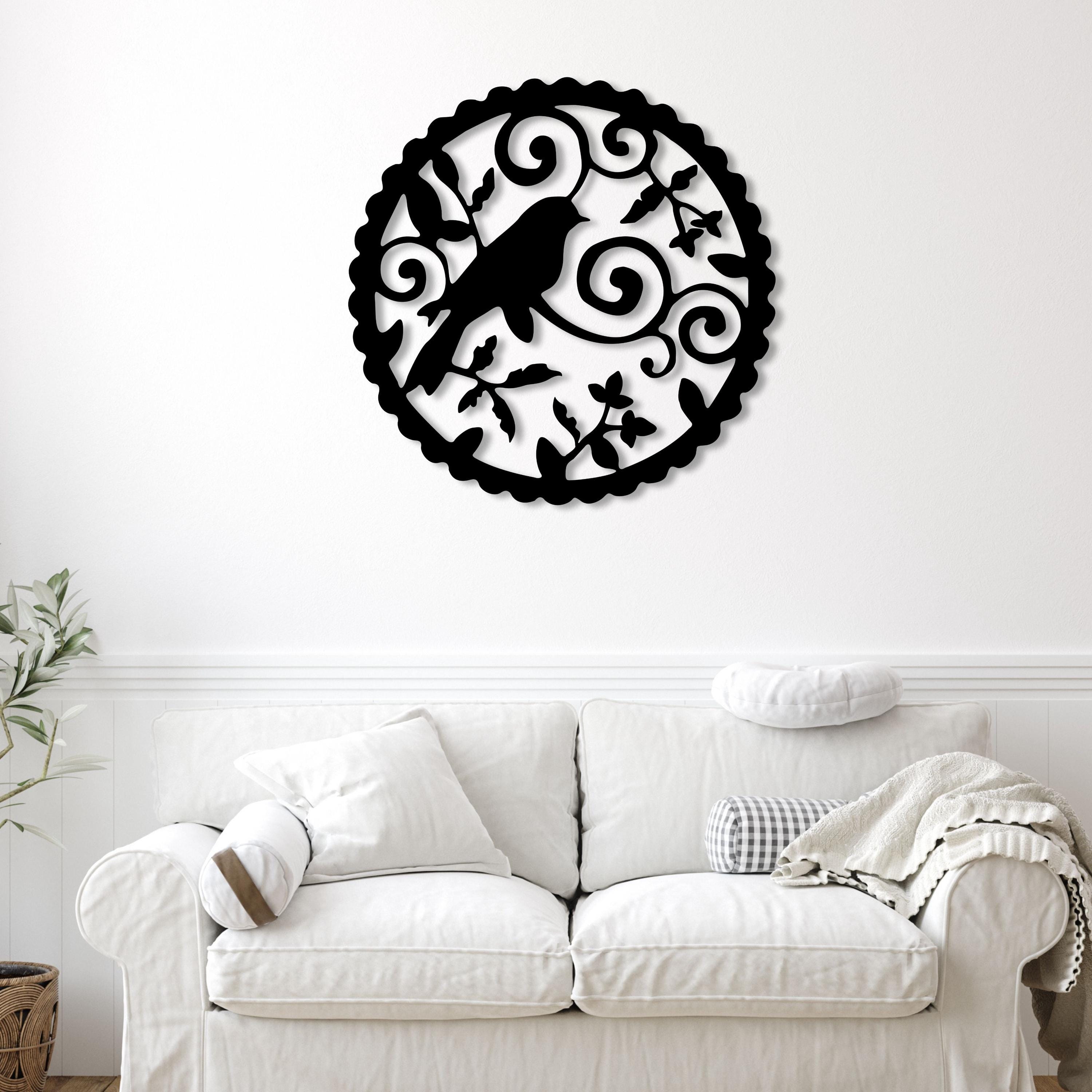 Metal Birds on Branch Wall Art: Custom Home & Garden Decor - Etsy
