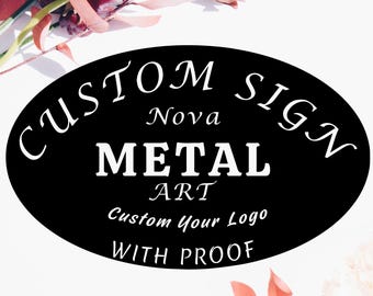 Custom Metal Sign with Logo, Personalized Outdoor or Bar Sign, Waterproof Store Sign, Large Commercial Sign or Decor, Circle Any Shape Sign