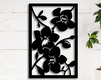 Metal Wall Art, Flower Metal Wall Decor, Minimalist Wall Art, Home Decor, Modern Wall Art, Housewarming Gift, Floral Wall Art, Gift For Her