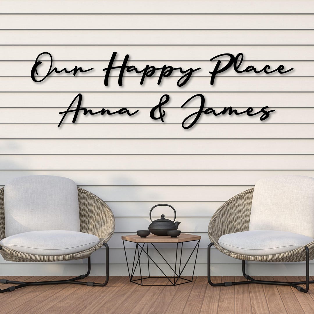 Custom Metal Script Word Sign: Personalized Wall Decor - Etsy