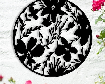 Metal Wall Art, Flower Metal Wall Decor, Minimalist Wall Art, Home Decor, Modern Wall Art, Housewarming Gift, Floral Wall Art, Gift for Mom