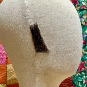 Black Hand-Tied Realistic Cropped Sideburns