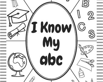 I Know My abc Lowercase printable PDF book for pre-school / early learners / toddlers