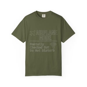 Airplane Mode T-shirt, Casual Wear, Unique Gift for Travelers, Vacation Shirt, Relaxation Attire, Fun Graphic Tee mental health image 3