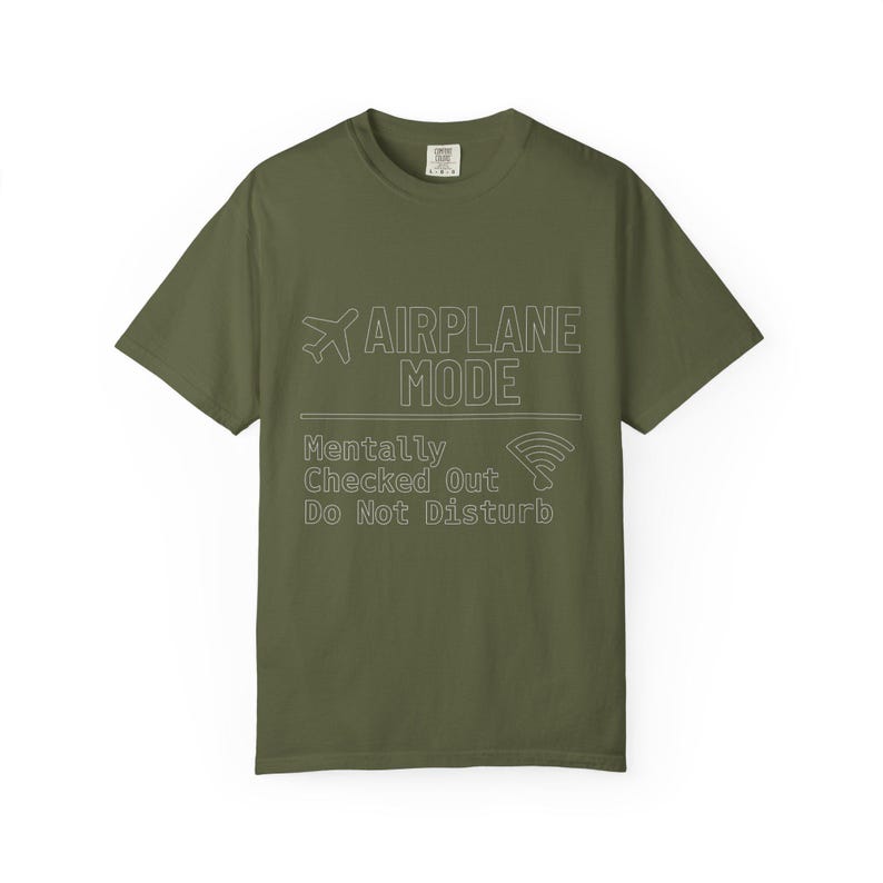 Airplane Mode T-shirt, Casual Wear, Unique Gift for Travelers, Vacation Shirt, Relaxation Attire, Fun Graphic Tee mental health image 3
