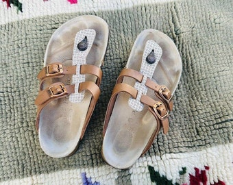 Birkenstock Papillio Pisa Beige/Marrón Mujer Talla 7