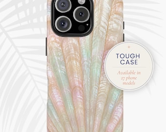 Coque de portable en coquillage, Coque résistante en nacre | imprimé et expédié aux États-Unis