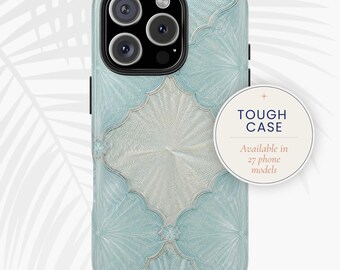 Coque de portable Art déco Art déco, Coque résistante bleu pâle inspirée du carrelage | imprimé et expédié aux États-Unis