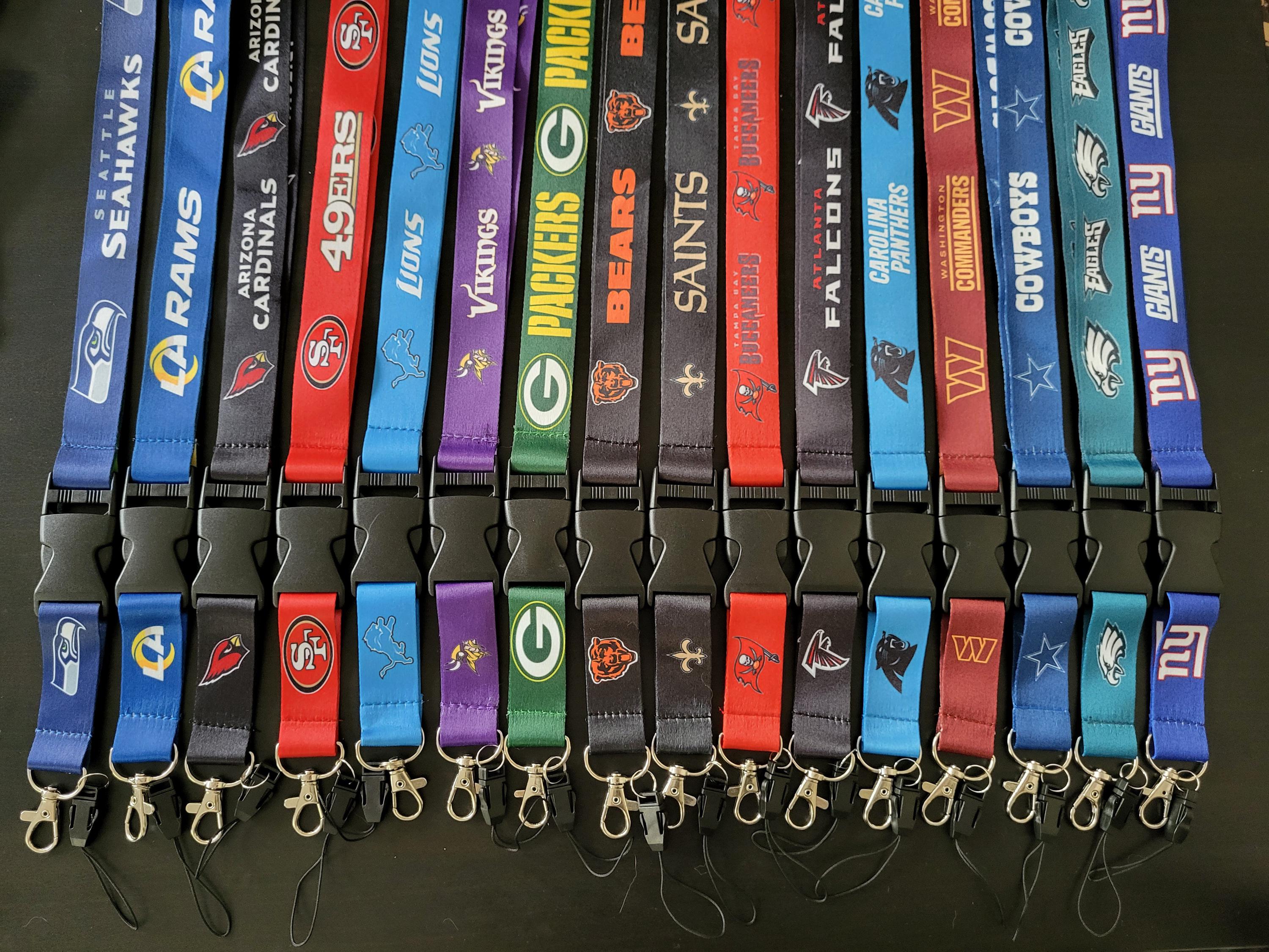 Football Team Lanyards / Professionally Made Dual Colored