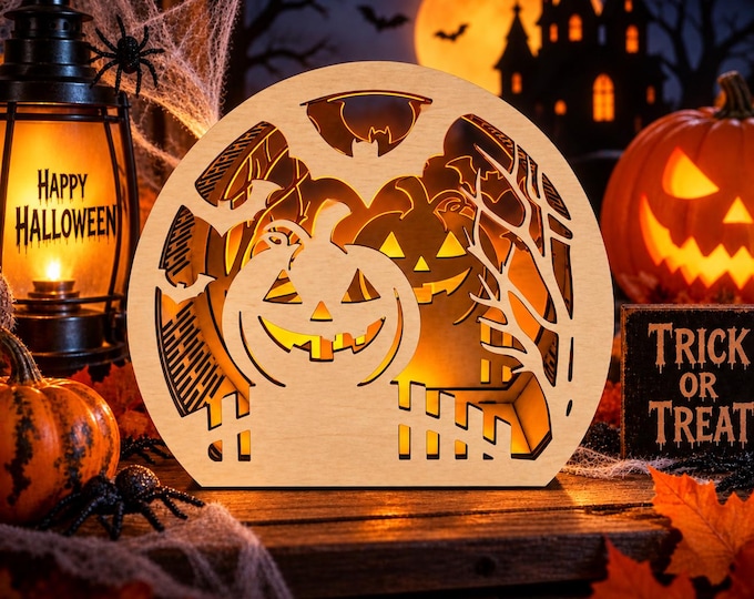 Halloween Wooden Shadow Box Unfinished