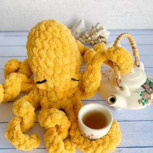 Chill Octo - Octopus Crochet Pattern: Amigurumi Plushie (PDF Digital Download)