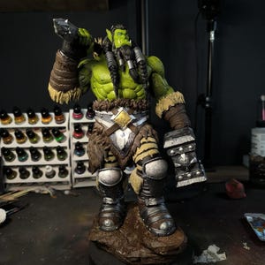 World of Warcraft Thrall Collectible Figure - Handmade and Detailed Painting