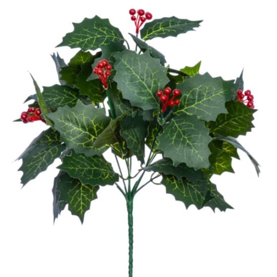 30 Beautiful Christmas Flower Arrangements for a Blooming Holiday: Festive Floral Ideas to Brighten Your Home 27 Artificial Leafy Green Holly Berry Bush 31cm Festive Deco Xmas…