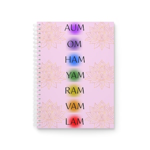 Lotus Design Spiral Notebook: Mindfulness Journal, Yoga Planner