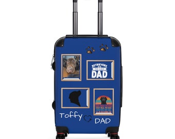 Personalised Pet Lover Suitcase, Cat Dad and Mom, Dog Mom and Dad Gift, Animal Lovers, Customised Foto Frame, Pet Memorial, Birthday Present