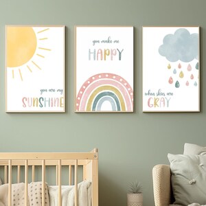 Nursery Wall Art Printables | You Are My Sunshine Wall Art Printables | Wall Art Printables for Nursery | Baby Nursery Wall Decor Printables