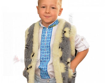 Gilet douillet en laine mérinos pour enfants et bébés : gilet sans manches en laine d'agneau naturelle | Veste thermique chaude en laine pour les tout-petits