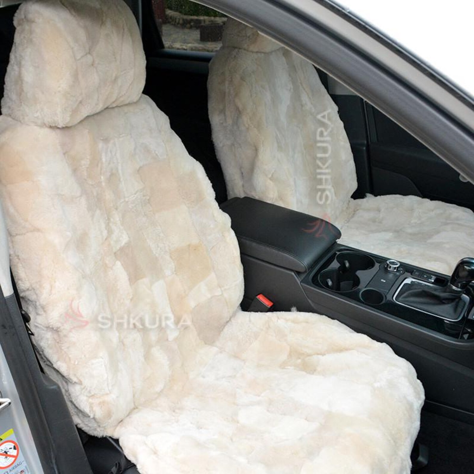 Rite of Passage White Universal Car Seat Cover With Thickened Back