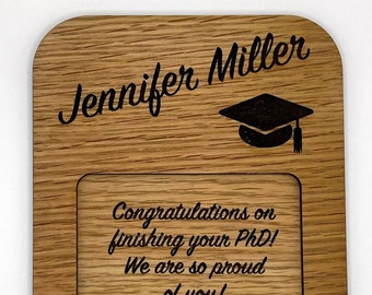 Personalized Wooden Sticky Note Holder: Laser Engraved Gift (3x3)