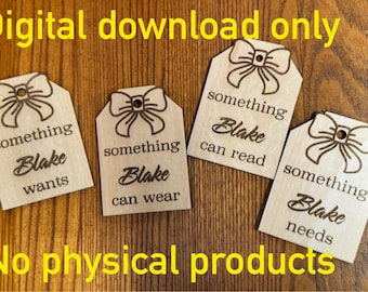 Personalized Gift Tags - Kid wants, need, can wear, can read (Digital Download)