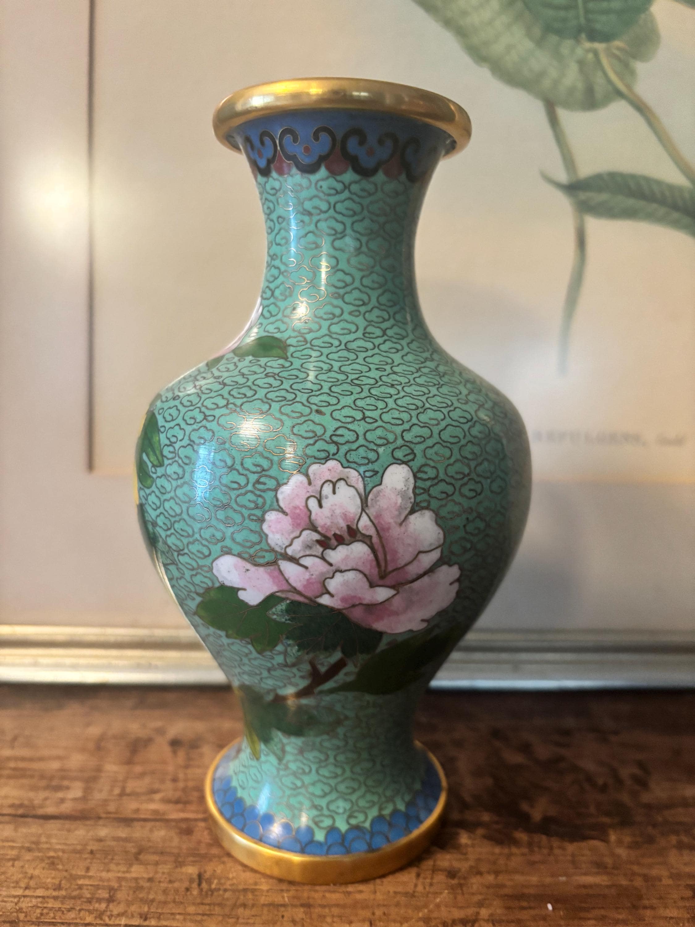 七宝花瓶【8寸京花瓶】 花瓶 - 白七宝 伝統工芸品・和風記念品 80号中