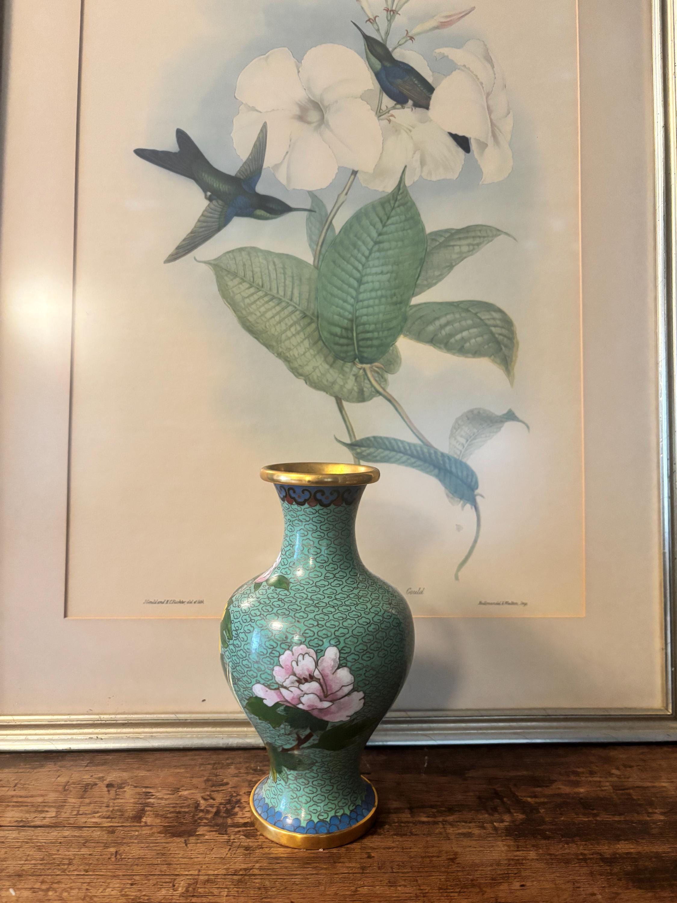 中国七宝焼き花8インチ花瓶 - Etsy 日本