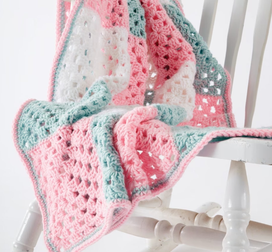 Springtime Squares Crochet Baby Blanket, Corner to Corner, Crochet ...