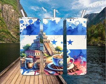 Honduras Tumbler wrap 20oz,Honduras PNG, digital sublimation png ,Tropical sublimation PNG designs, Honduras design png Tumbler Wrap