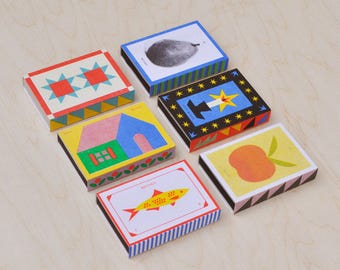 Risograph Printed Matchbox