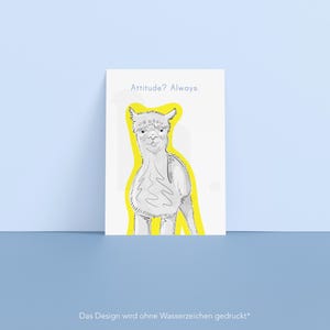 Alpaka Postkarte/Kunstdruck A6