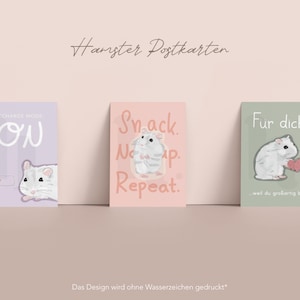 Hamster Postkarte/Kunstdruck A6
