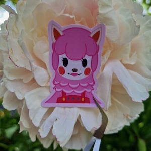 Animal crossing - Risette Reese | Autocollant finition Mate Handmade Cadeau Item Jeux vidéo Cute Fait main Fanart