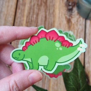 Dinosaure -  Stégosaure vert | Cute Autocollant Sticker Vinyl Mate