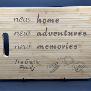 Personalized Laser Engraved Bamboo Cutting Boards - Customizable Shapes & Designs