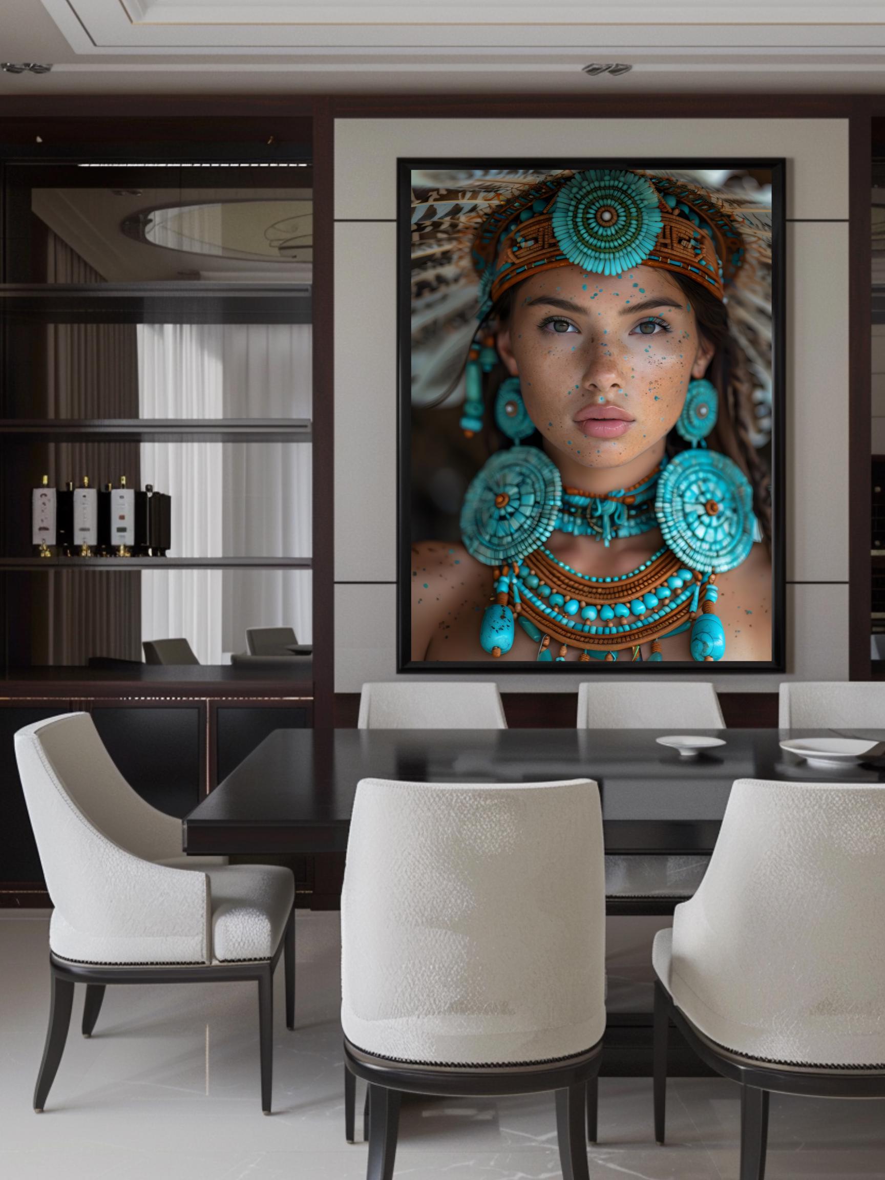 Aztec Warrior Princess Poster: Jade Jewelry, Ancient Art (5 PNG Digital ...