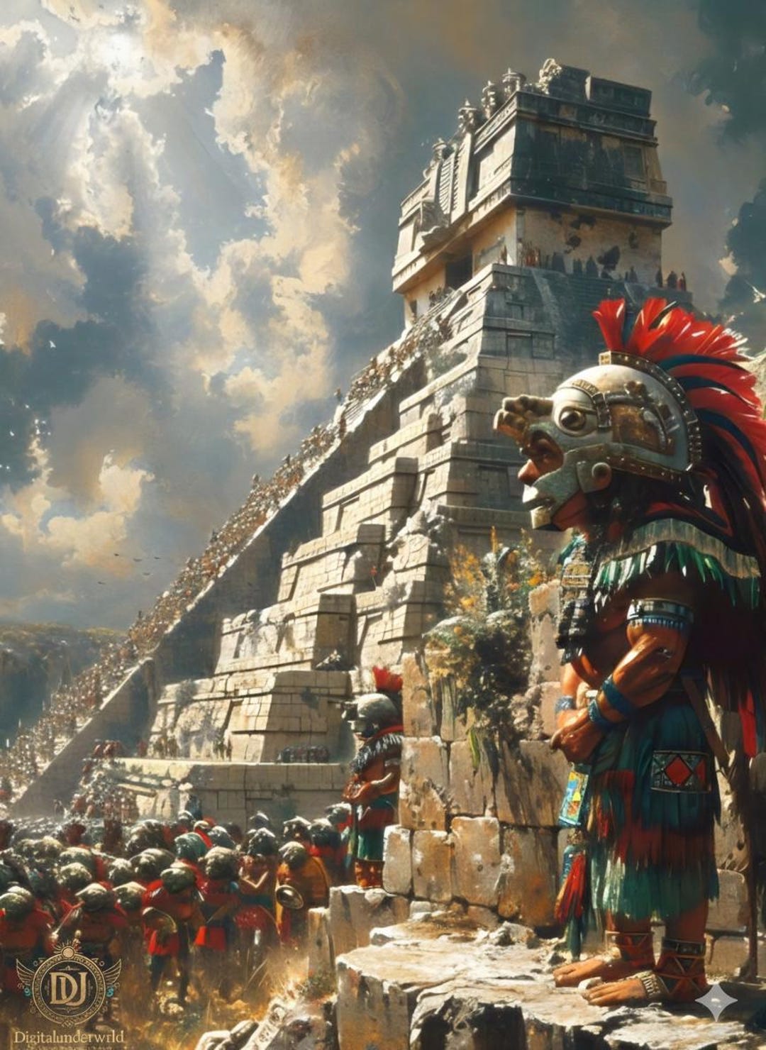 Aztec Mpointains Aztec Warrior Mesoamerican Pyramid of the Sun (5 PNG Digital Download ...
